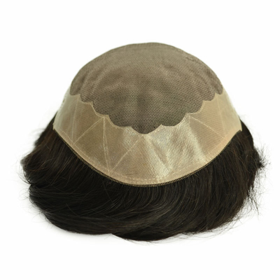 Mono Top Men Toupee 100% Human Hair Remy Grade Natural Hairline Indian Remy Hair