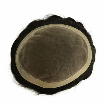 Mono Top Men Toupee 100% Human Hair Remy Grade Natural Hairline Indian Remy Hair