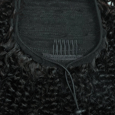 Drawstring Ponytail Human Hair Extensions for African American Women Remy Indian Hair