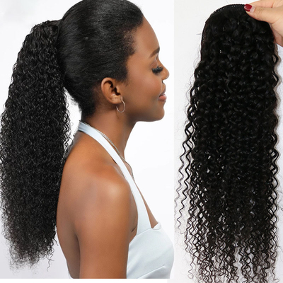 Customized Body Wave Wrap Black Hair Piece with Shedding and Tangle Free Advantage