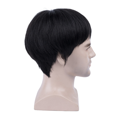 Light Brown Lace Brazilian Human Hair Mens Full Lace Wig with Machine Made Technique