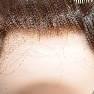Full Hand Tied Technique Human Hair Topper Swiss Lace Base Invisible Hairline