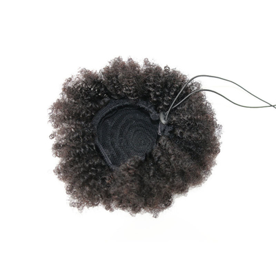 Kinky Curly Brazilian Drawstring Ponytail Hair Extensions with Elastic String Wrap Around