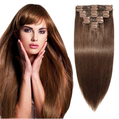 High Grade 12A Clip-in Hair Extension for White Women 4 Color Remy 100% Human Hair