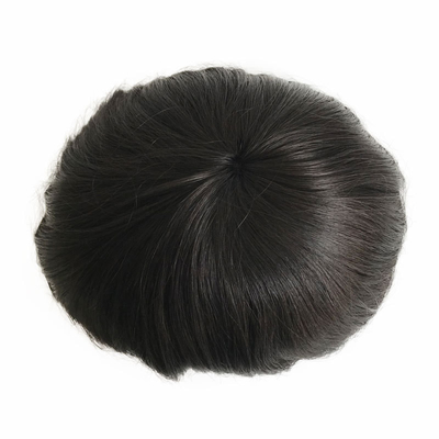 6inch Hollywood Fine Durable Mono Base Men's Toupee with Transparent PU All Around