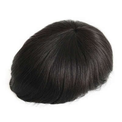 6inch Hollywood Fine Durable Mono Base Men's Toupee with Transparent PU All Around
