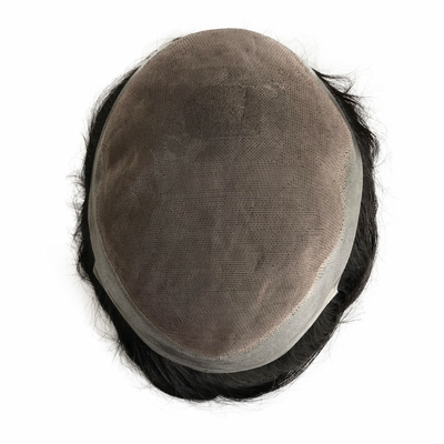6inch Hollywood Fine Durable Mono Base Men's Toupee with Transparent PU All Around