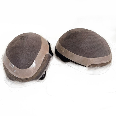 Toupee Density 100% 100% Human Hair Replacement with NPU and Lace Around