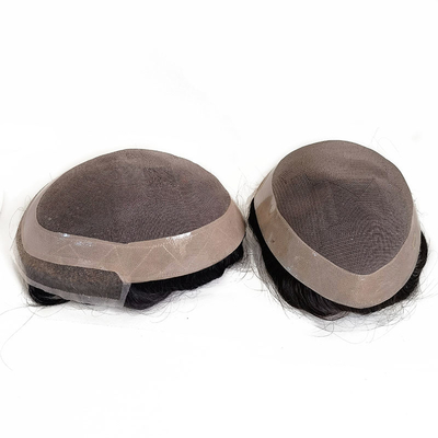 Toupee Density 100% 100% Human Hair Replacement with NPU and Lace Around