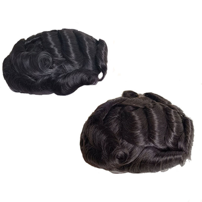 Toupee Density 100% 100% Human Hair Replacement with NPU and Lace Around