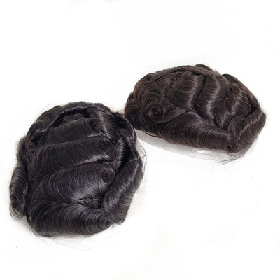 Toupee Density 100% 100% Human Hair Replacement with NPU and Lace Around