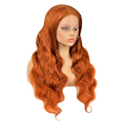 Remy Hair Top Grade Brazilian 13*4 Highlight Wig with Ginger Color HD Lace Frontal