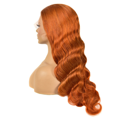 Remy Hair Top Grade Brazilian 13*4 Highlight Wig with Ginger Color HD Lace Frontal