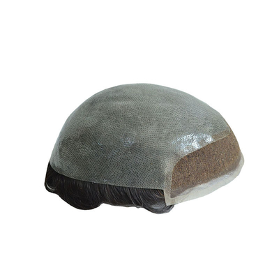 Small/Large/Average Size Men Toupee with MONO Mesh and Swiss Lace Made of Virgin Hair