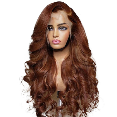 Light Brown Lace Color 13*4 HD Afro Kinky Straight Human Hair Lace Frontal Wigs Vendors