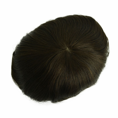 1B Natural Color Human Remy Hair Non Surgical Hair Replacement Toupee for Men
