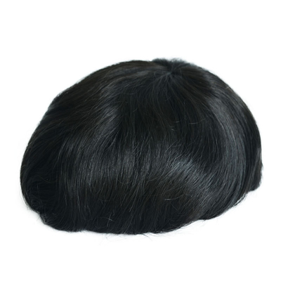 1B Natural Color Human Remy Hair Non Surgical Hair Replacement Toupee for Men