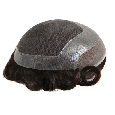 HD Style and Soft Lace Male Hair Wig 6inch Length Afro Curly Weave Toupee for Black Men