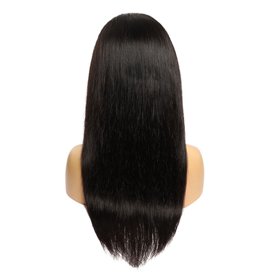 180% Density HD Transparent Swiss Lace Frontal Peruvian Straight Wig for Black Women