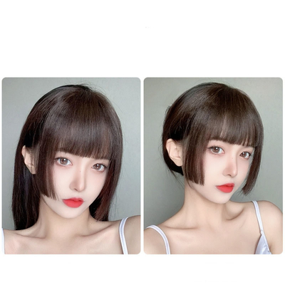 2022 Fashion Essential Full Cuticle Japanese Princess Cut Human Hair Bangs with BB Clips
