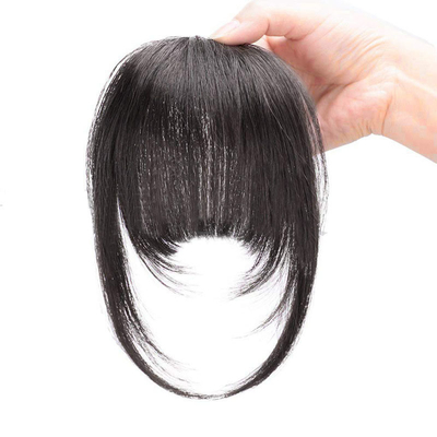 Toupee Design Left Remy Brazilian Human Hair Bangs Clip In Hair Extension for Black Women