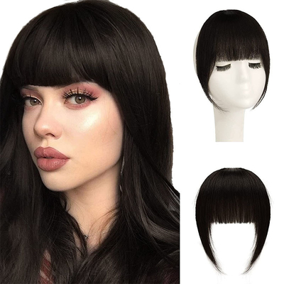 Toupee Design Left Remy Brazilian Human Hair Bangs Clip In Hair Extension for Black Women