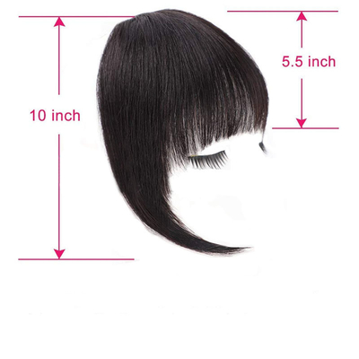 Toupee Design Left Remy Brazilian Human Hair Bangs Clip In Hair Extension for Black Women