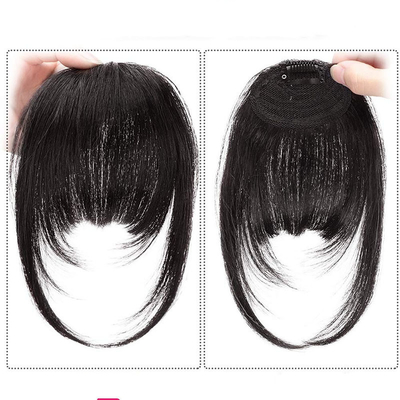 Toupee Design Left Remy Brazilian Human Hair Bangs Clip In Hair Extension for Black Women