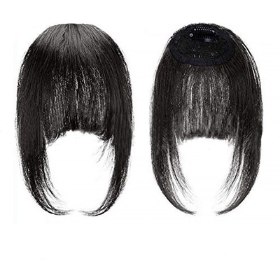 Toupee Design Left Remy Brazilian Human Hair Bangs Clip In Hair Extension for Black Women