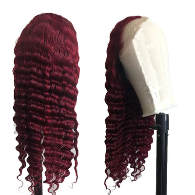 The 13*4 Transparent Brazilian Lace Front Deep Wave Human Hair Wigs with Full Cuticle