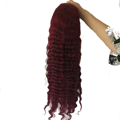 The 13*4 Transparent Brazilian Lace Front Deep Wave Human Hair Wigs with Full Cuticle