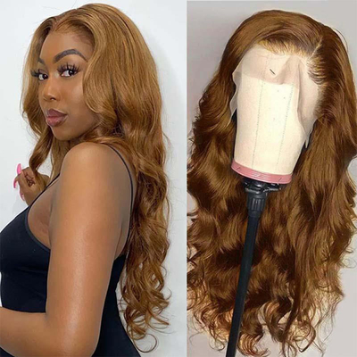 12-34 Inch Raw Indian Real Chestnut Brown Hair Wig HD Transparent Swiss Lace Front Wig