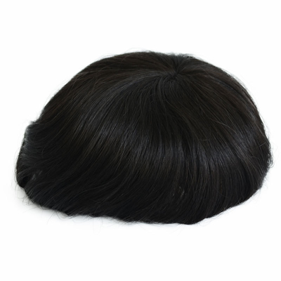6inch Ultra Hold Super Thin PU Skin Fine Mono Base Undetectable Light Remy Short Human Hair Toupee