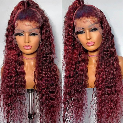 Yes Virgin Hair 100% Human Hair Brazilian Hair Hd Lace Frontal Wigs Vendors 99J Burgundy