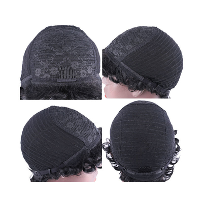 Remy Hair Brazilian Hair Grade Machine Made Curly Pre Plucked Wigs for Black Women