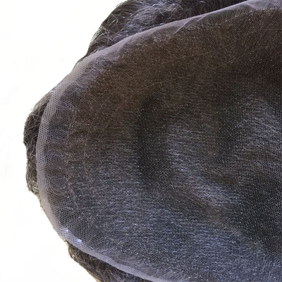 Natural Human Hair Men's Toupee with Full Lace Base and European Virgin Hair Toppers