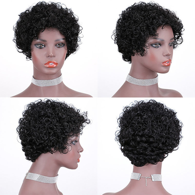 Ready to Ship Pixie Cut Short Raw Indian Virgin Cuticle Aligned Hair Human Hair Wigs