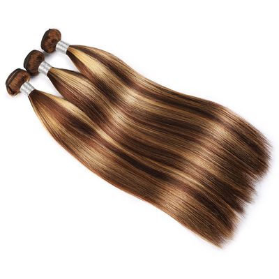 Raw Double Drawn Straight Human Hair Weft Bundles for 2022 P4/27 Hair Extensions