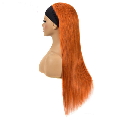 Ginger Color Headband Wigs for Black Women Fast Shipping Bone Straight Human Hair