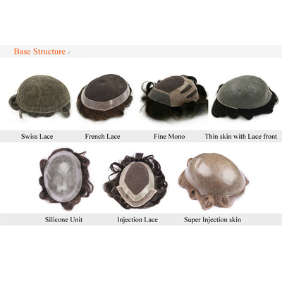 Jewish Custom 150 Density Remy Human Hair Toppers with Injected Skin Base