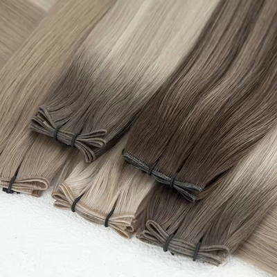 Double Drawn 100% Human Hair Genius Weft Trend Russian Thin Invisible Hair Extensions