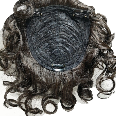 Full Coverage and Curly Style Remy Hair Toppers with Brazilian Natural Human Hair