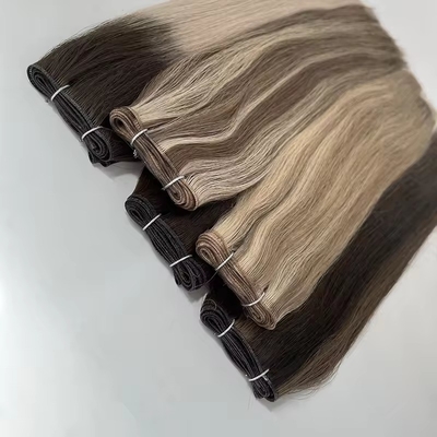 Double Drawn 100% Human Hair Genius Weft Trend Russian Thin Invisible Hair Extensions