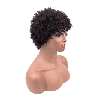 Swiss Lace Base Material Pixie Cut Human Hair Wigs for Black Women Remy Hair Grade