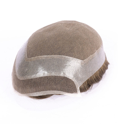 80% Light Density Men's Toupee with Full Hand Tied Technique and Straight Style