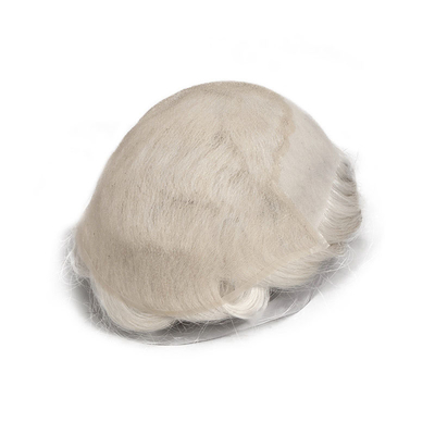 Right Toupee Design Russian Hand Tied Full Scalp HD Lace Human Hair System Wig Virgin Hair