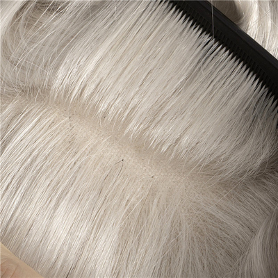 Right Toupee Design Russian Hand Tied Full Scalp HD Lace Human Hair System Wig Virgin Hair