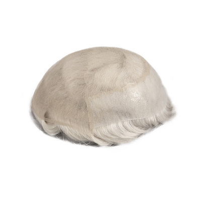 Right Toupee Design Russian Hand Tied Full Scalp HD Lace Human Hair System Wig Virgin Hair