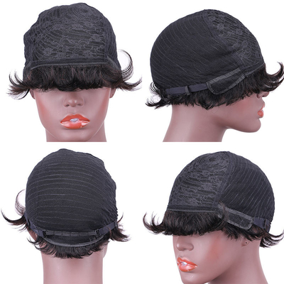 Custom Logo Raw Natural Short Pixie Cut Human Hair Wig for and Natural Look 250g-450g