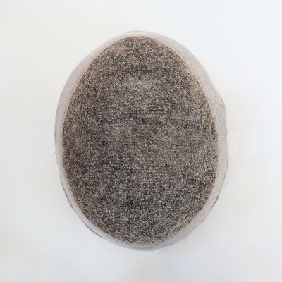 Australia Base 130% High Density Mens Short Hairpieces Natural Grey 6x8 Human Hair Toppers